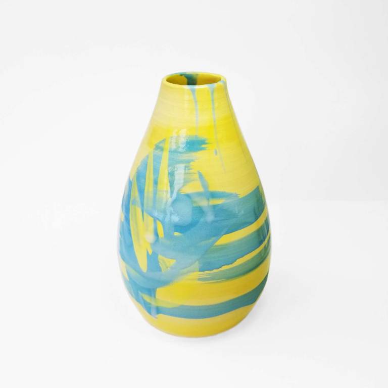 Yellow Teardrop Vase