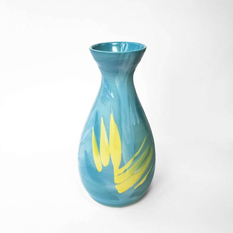 Turquoise Hourglass Vase/Carafe
