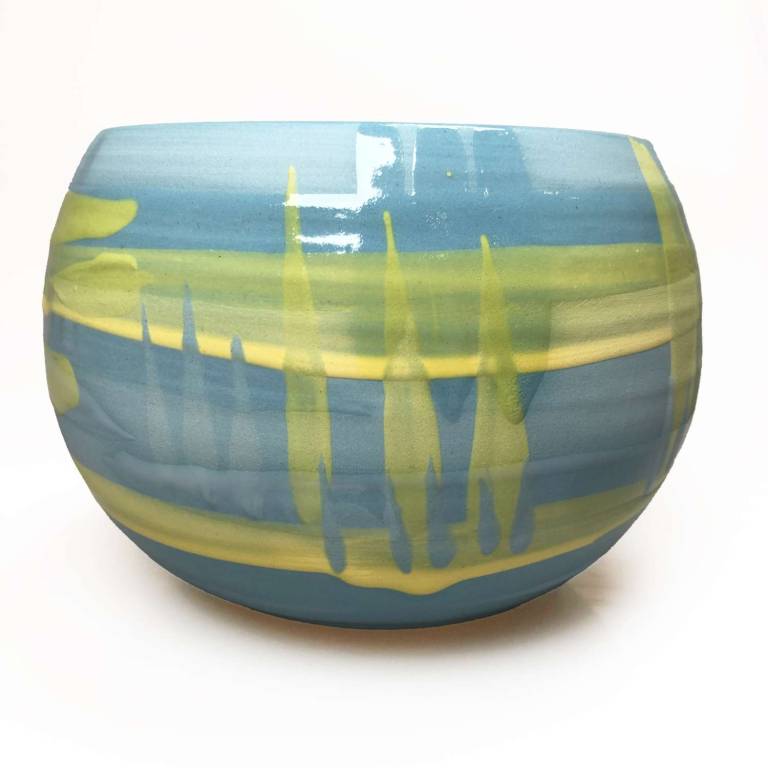 Turquoise Spherical Bowl/Vase