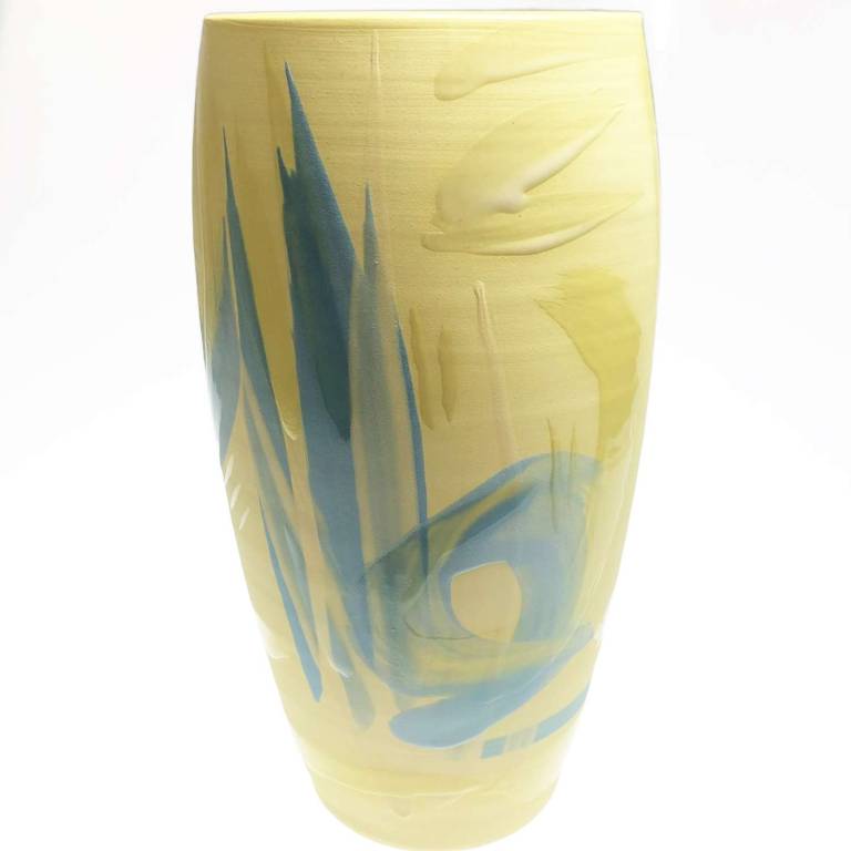 Yellow Medium Curved Vase
