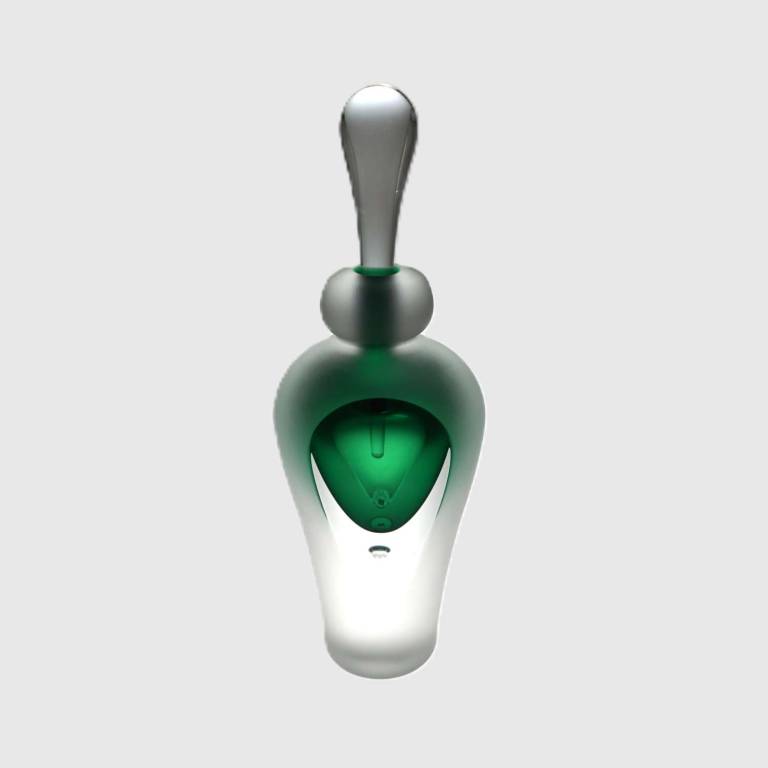 Sandblasted Perfume Bottle Green