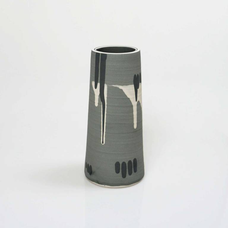 Waterfall Stem Vase Grey