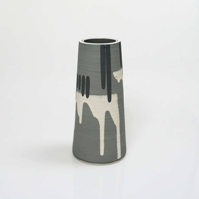 Waterfall Stem Vase Grey