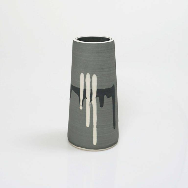 Waterfall Stem Vase Grey