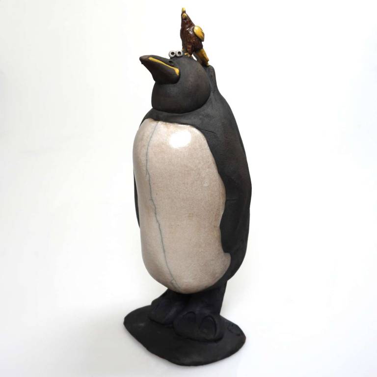 Penguin with Bird on Head