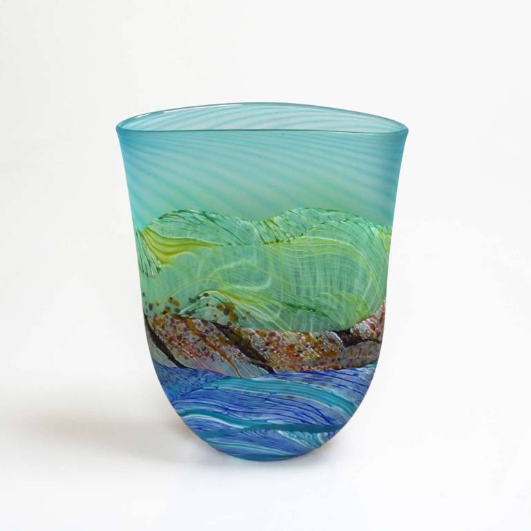 Waves Small Flat Vase