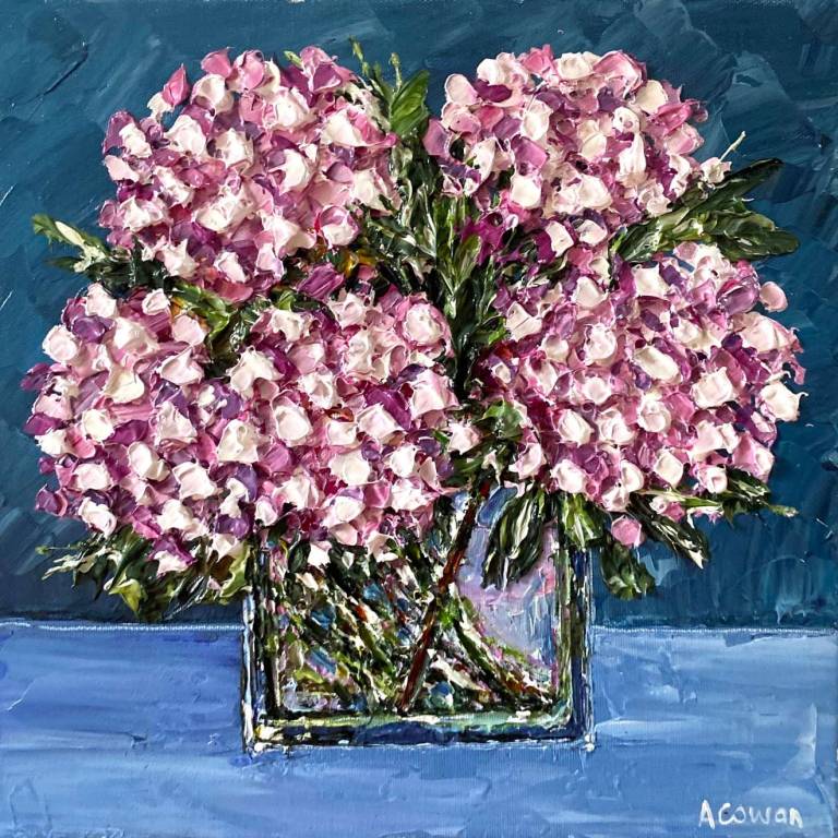 Five Pink Hydrangeas