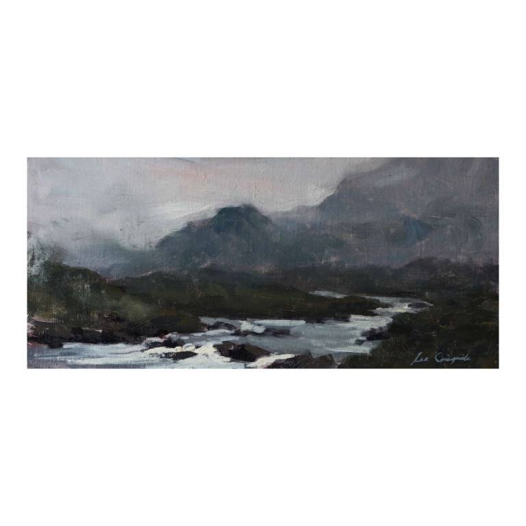 Misty Cuillin Mountains on Isle of Skye