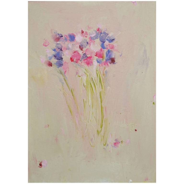 Sweet Peas in Morning Sunlight; June