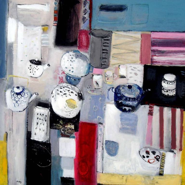 Still Life With Chinese Tea Pots