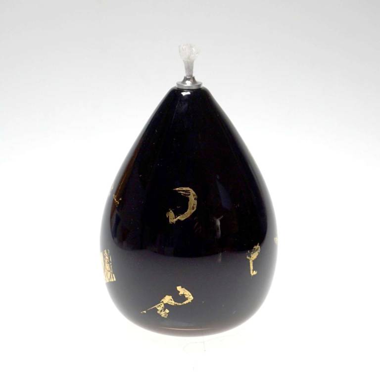 Oil Lamp with Gold Leaf