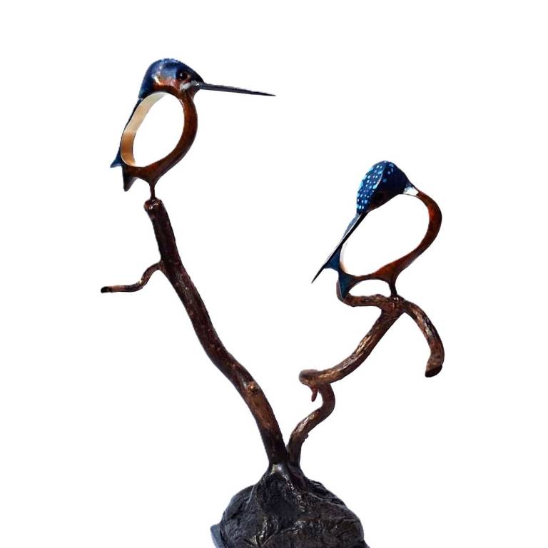 Illuminated Kingfisher Pair