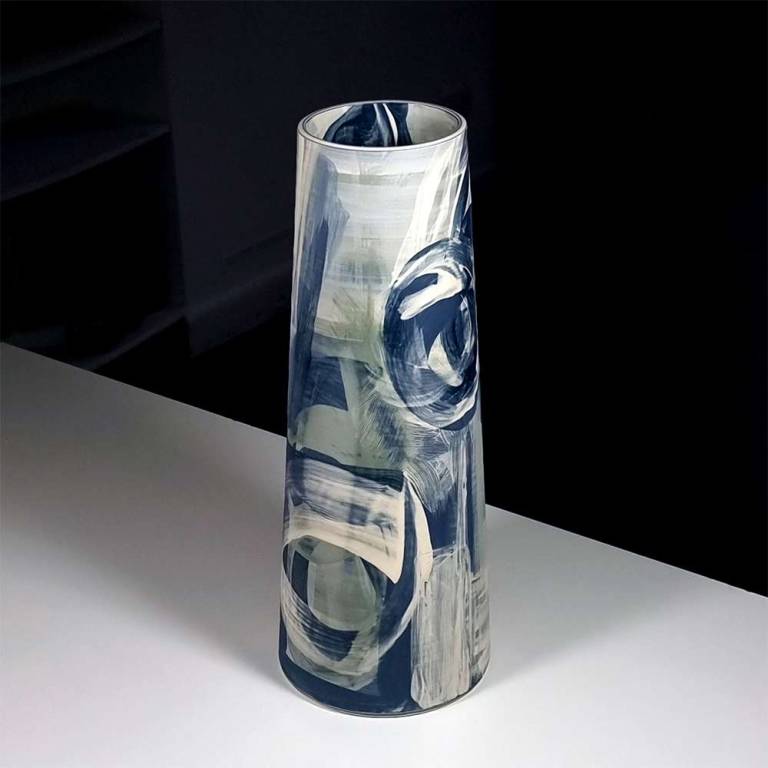 Large Stem Vase (Blues)