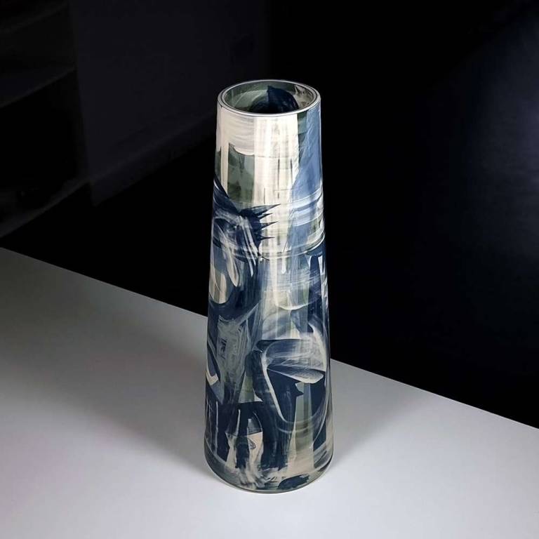 Large Stem Vase (Blues)