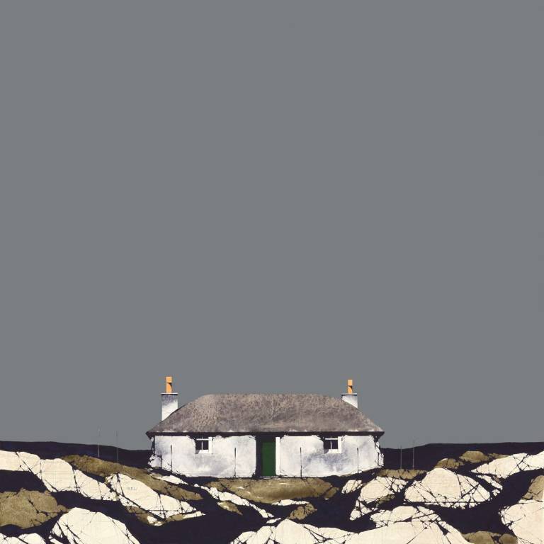Old Croft House, Howmore, South Uist (22x22 inches, Framed 30x30 inches)