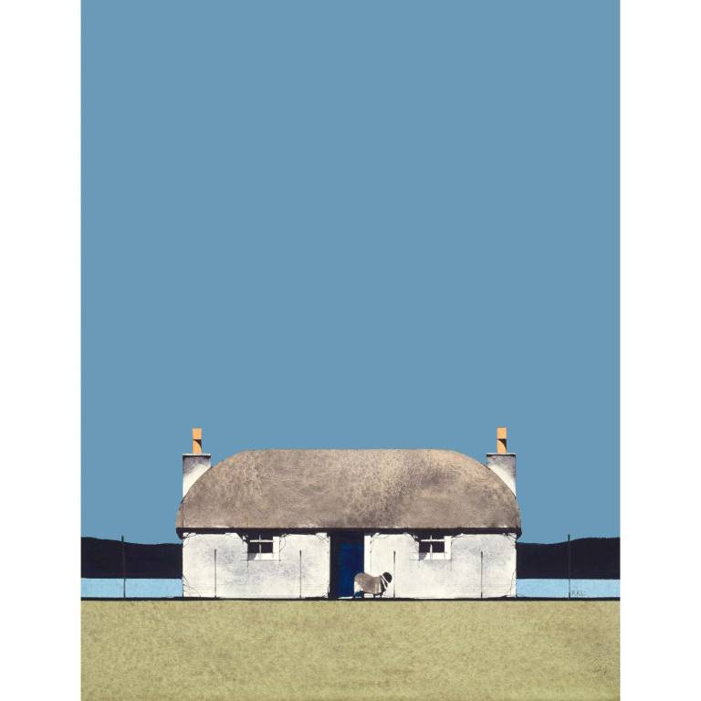 Hebridean Thatched Cottage (10x13 inches, Framed 18x21 inches)