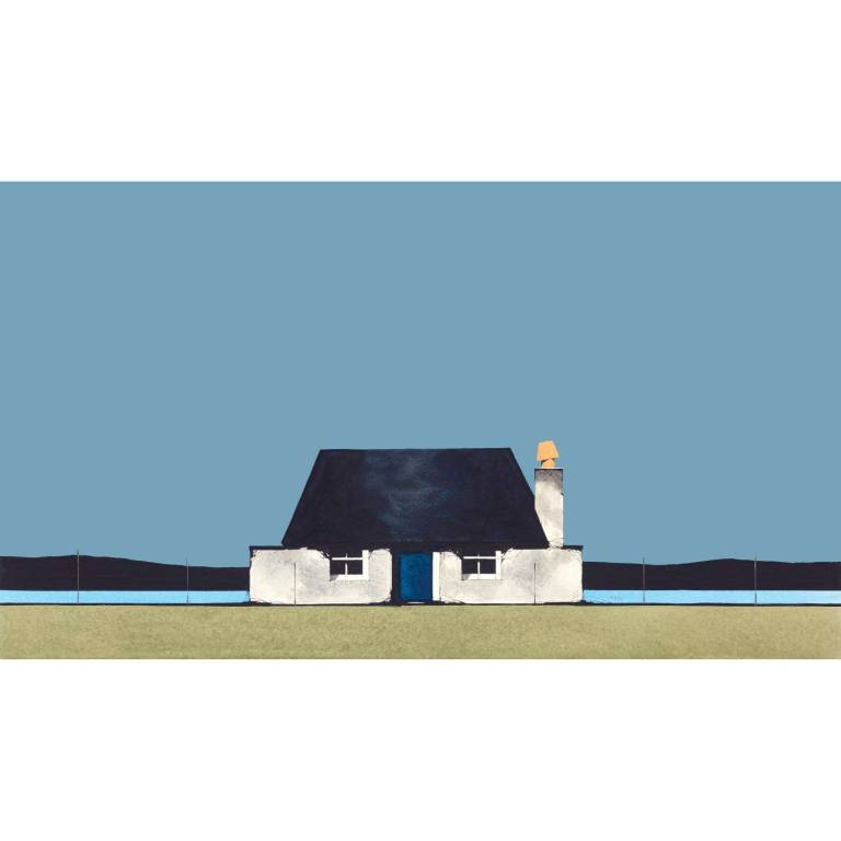 Tiree Felter Cottage (12.5x22 inches, Framed 20.5x30 inches)