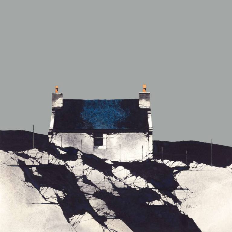 Harris Cottage (7x7 inches, Framed 15x15 inches)