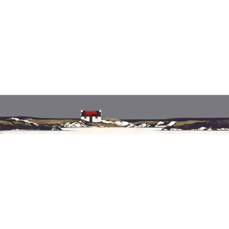 Barra Red Roof (8x47 inches, Framed 16x55 inches)