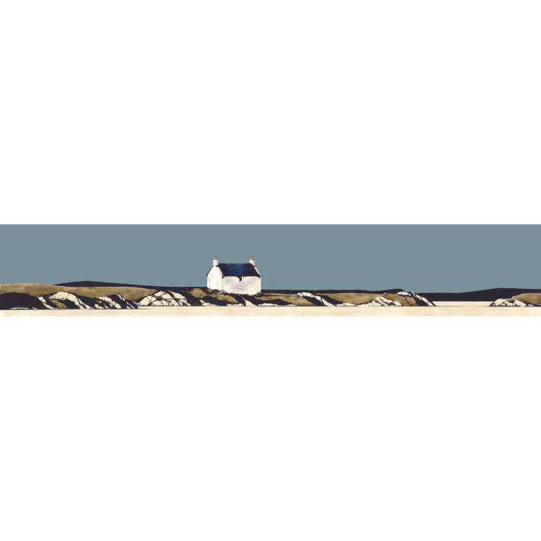 North Uist Croft House (8x47 inches, Framed 16x55 inches)