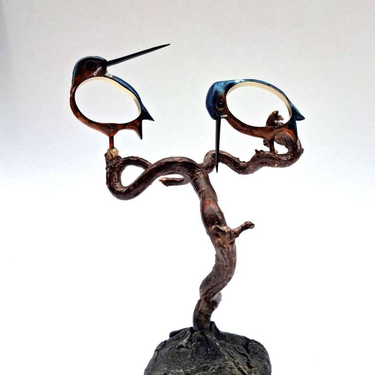 Illuminated Kingfisher Pair