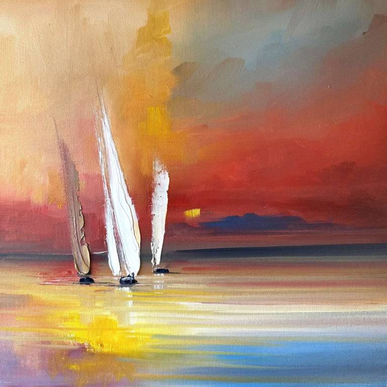 Three Sails Catching the Light