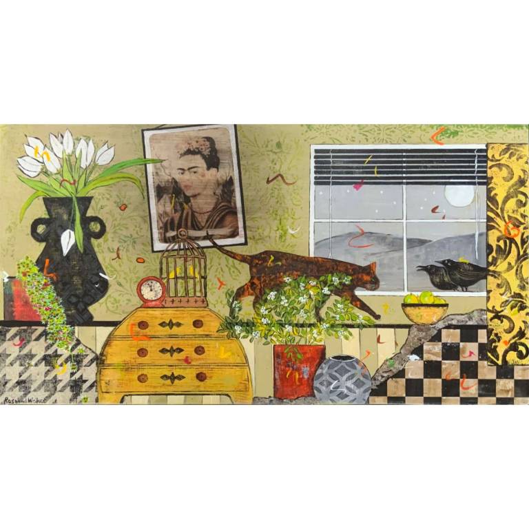 Just Before Midnight - Frida, Two Crows and a Cat