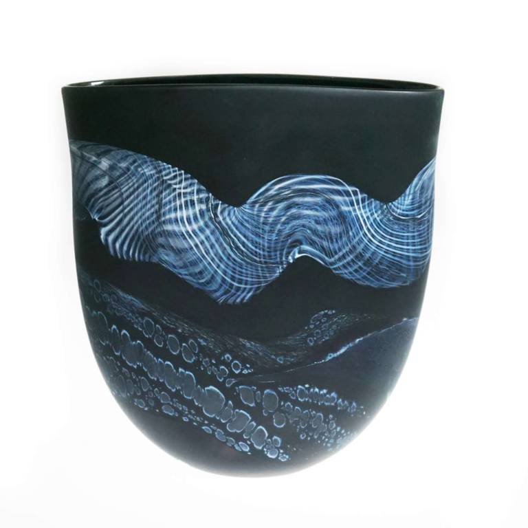 Medium Flat Vase (Monochrome)