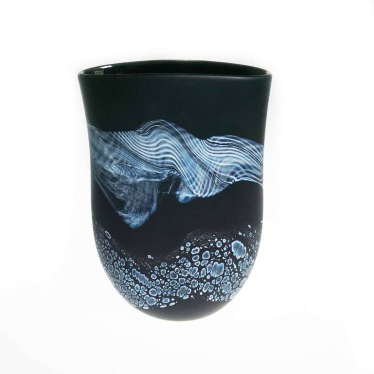Small Flat Vase (Monochrome)