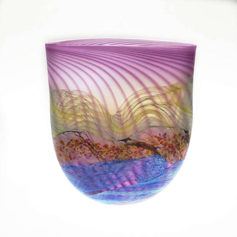 Medium Flat Vase (Seashore - Amethyst)
