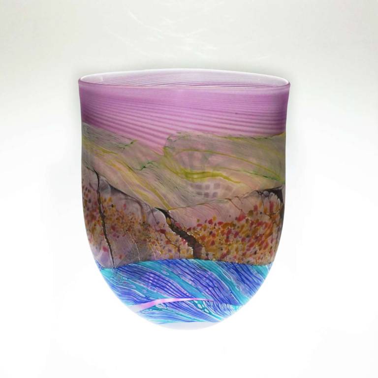 Small Flat Vase (Seashore - Amethyst)