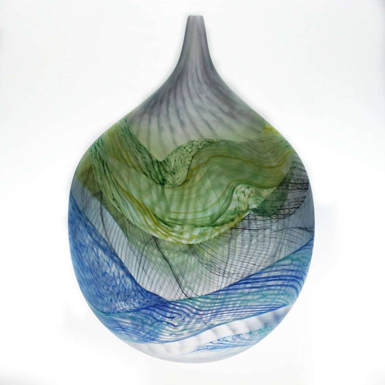 Medium Teardrop Vase (Grey Skies)