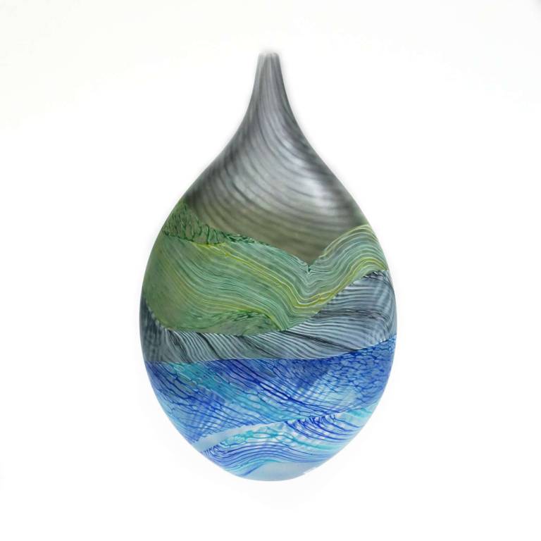 Small Teardrop Vase (Grey Skies)