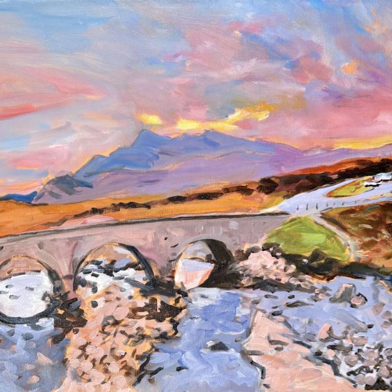 Old Bridge over the Coe, Sunset