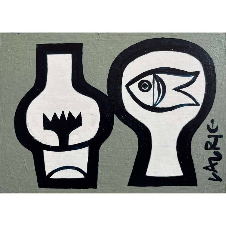 Black Lamp and Fish