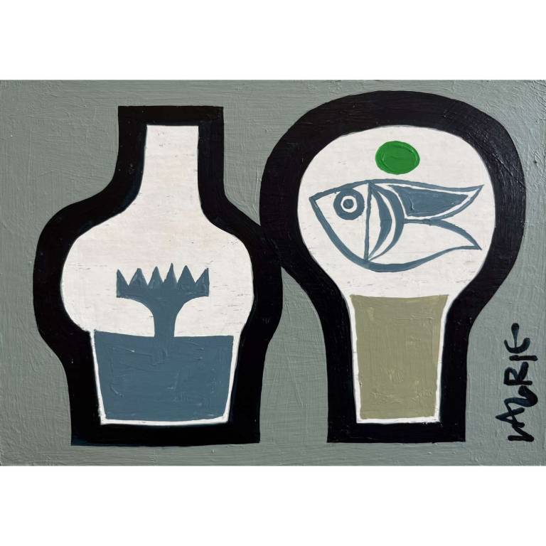 Grey Lamp and Fish