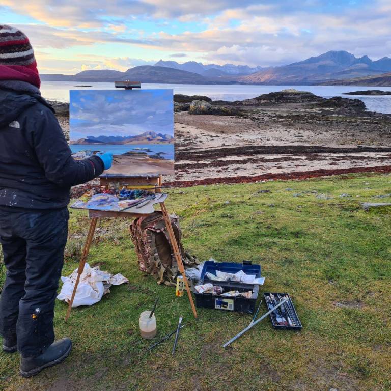 Painting on location - 